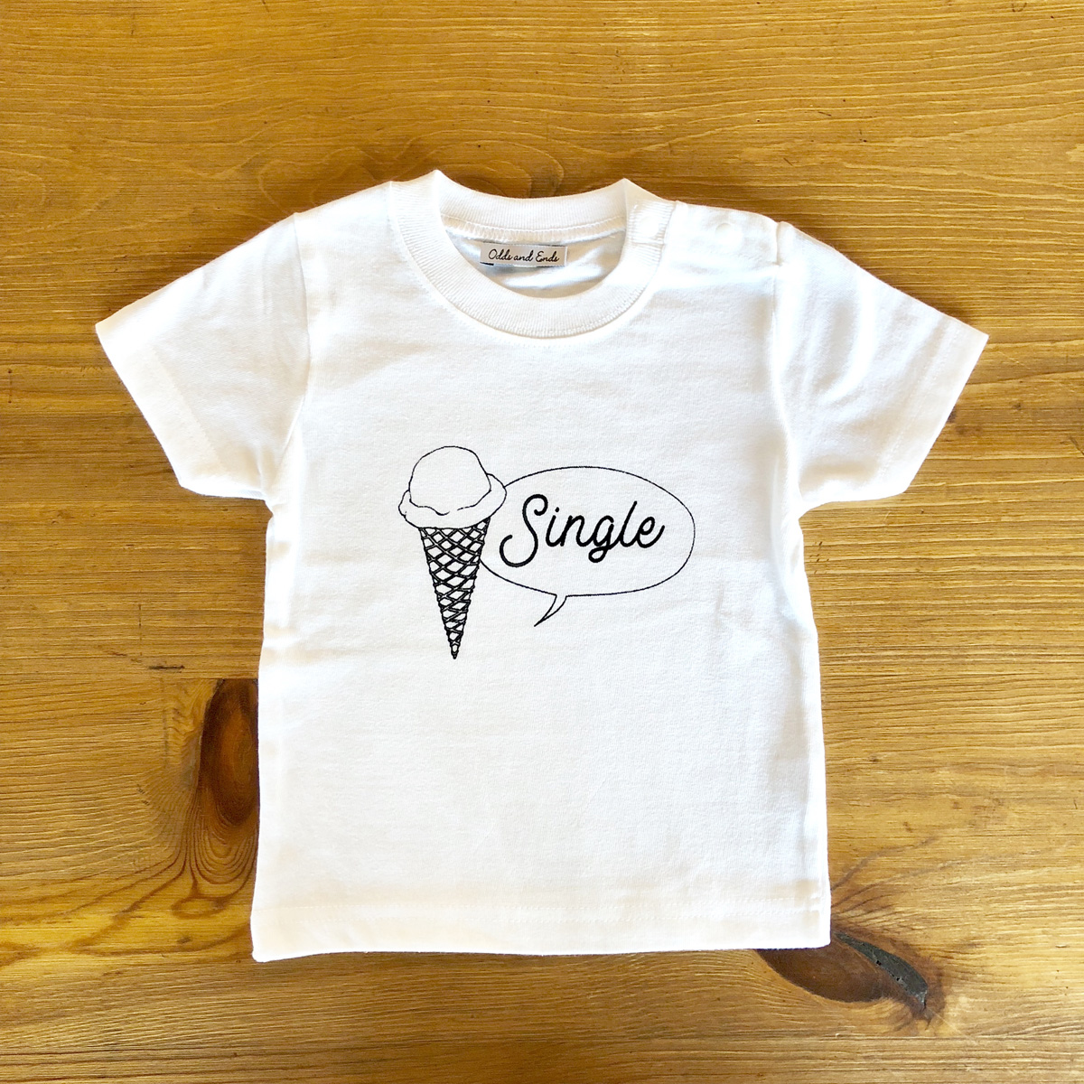 親子でおそろい /アイスクリーム Sigle×Double×Tripleプリント/ Tシャツ3枚組ギフトセット
