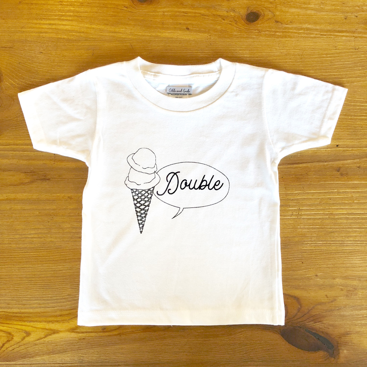 親子でおそろい /アイスクリーム Sigle×Double×Tripleプリント/ Tシャツ3枚組ギフトセット
