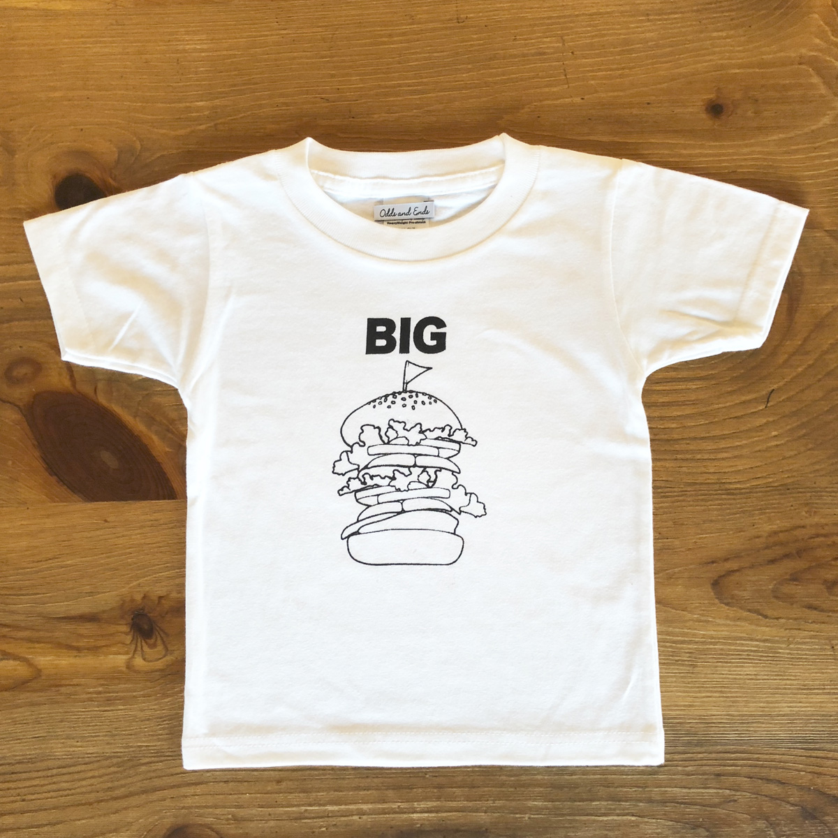 親子でおそろい /ハンバーガー SMALL×BIG プリント/ Tシャツ2枚組ギフトセット