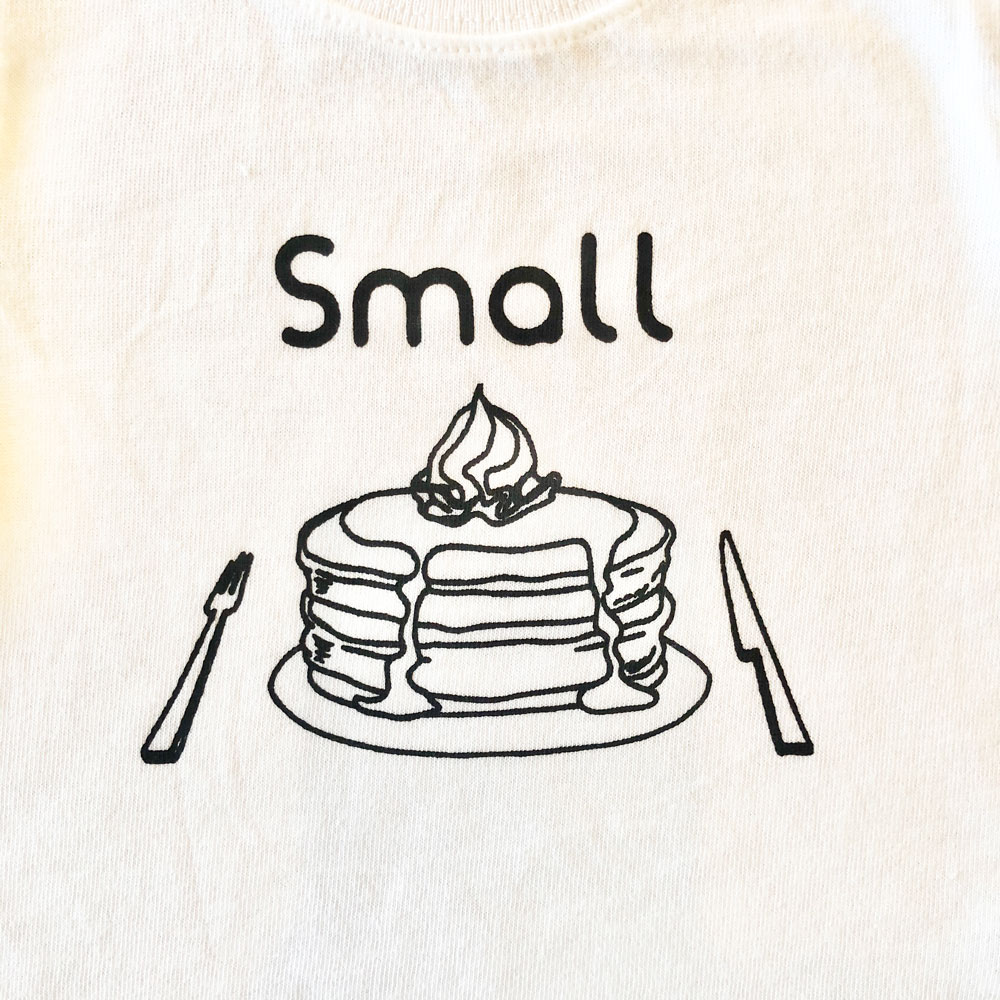 親子でおそろい /パンケーキ Small×Large プリント/ Tシャツ2枚組ギフトセット
